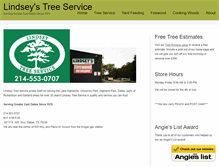 Tablet Screenshot of lindseytreeservice.com